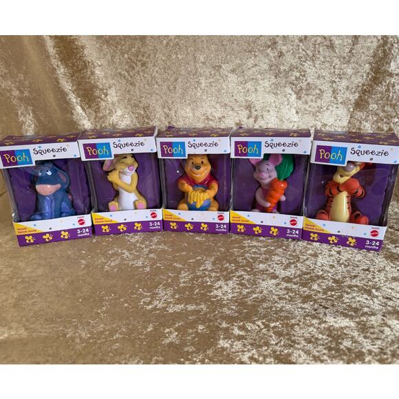 Mattel Pooh Squeezie Collection | 2000s | Winnie-the-Pooh Tigger Eeyore - Picture 9 of 9